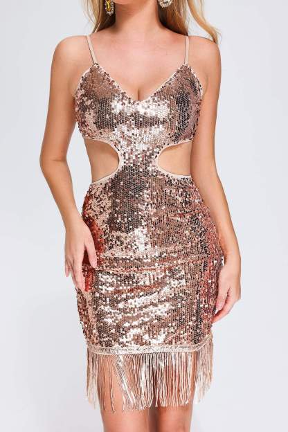 Narali Tassel Sequin Dress