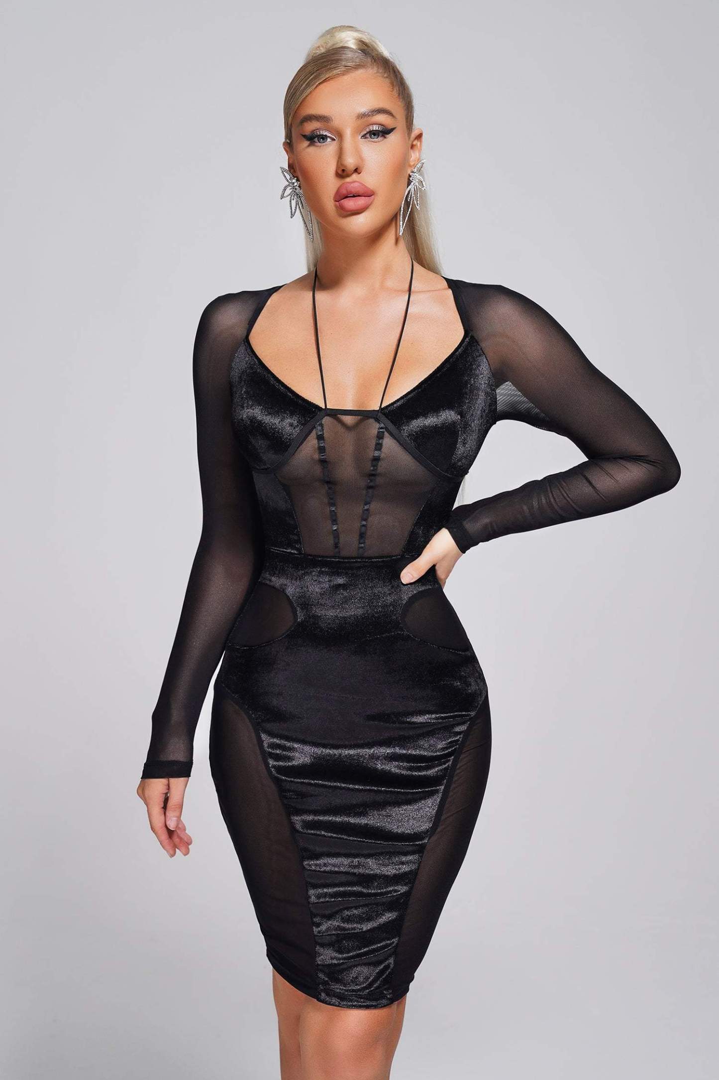 Cecily Mesh Mini Dress