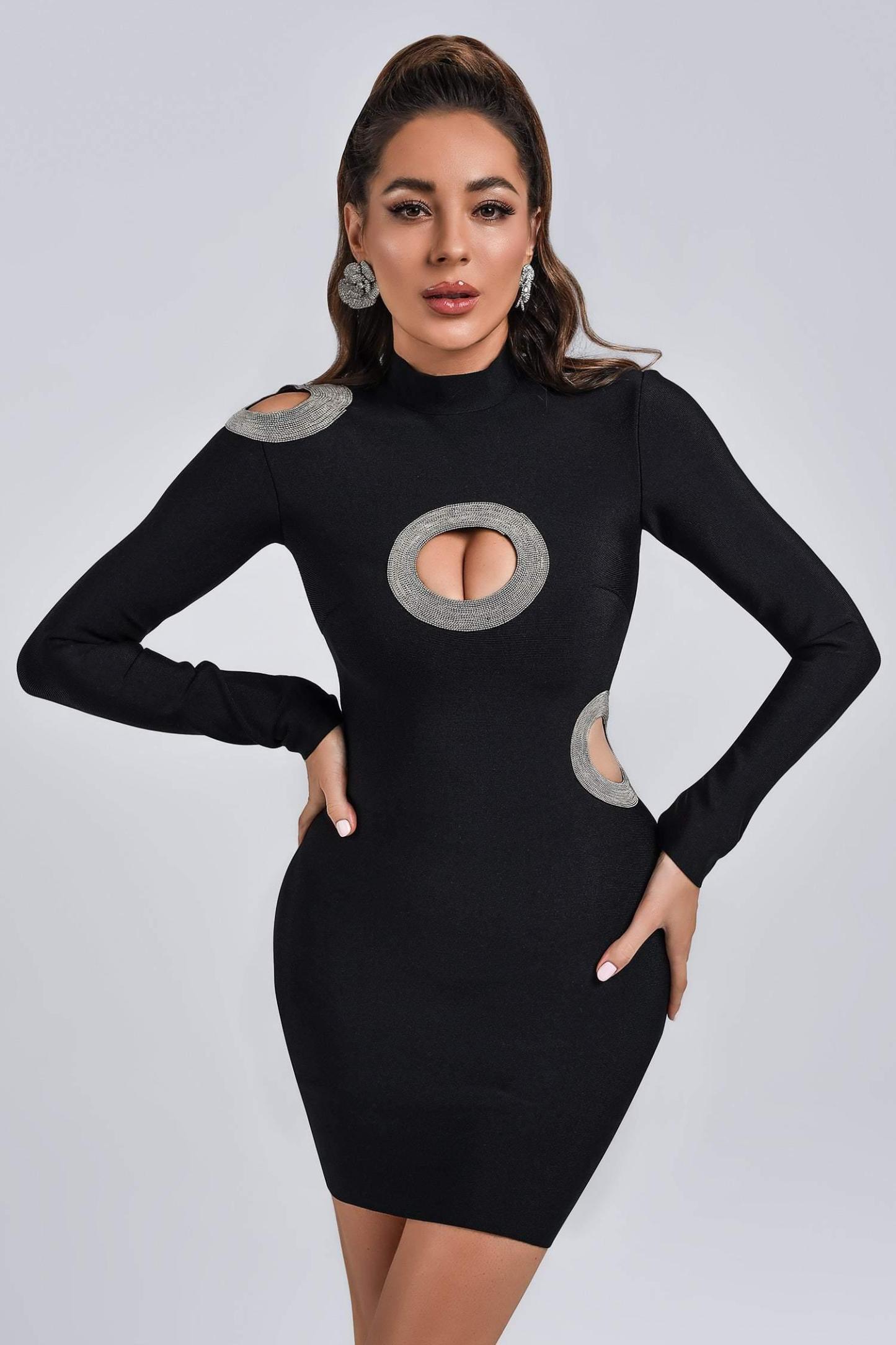 Shanice Cutout Mini Bandage Dress - Bellabarnett