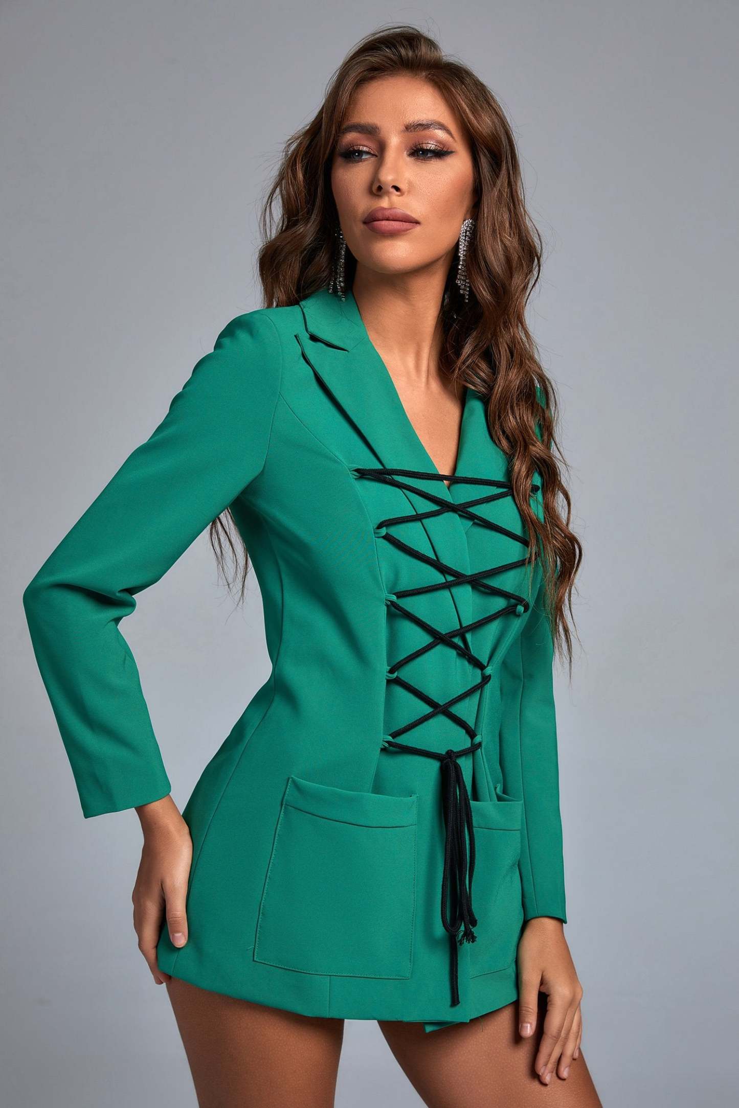 Merni Lace Up Blazer - Bellabarnett