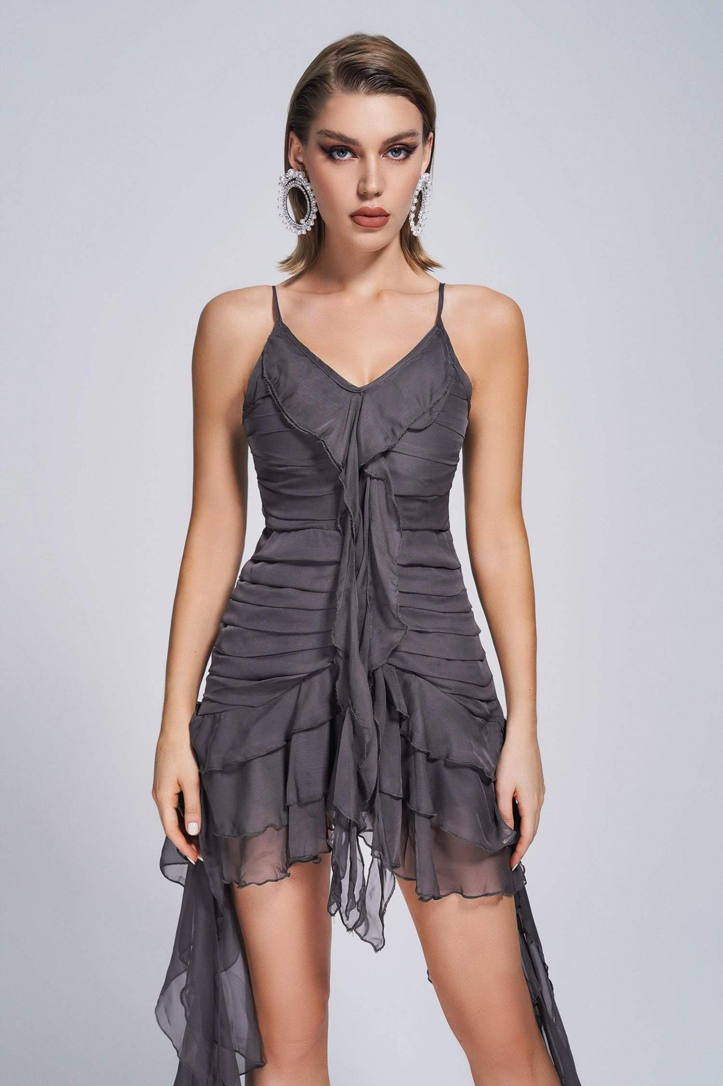 Caitriona Ruffled Mini Dress - Bellabarnett