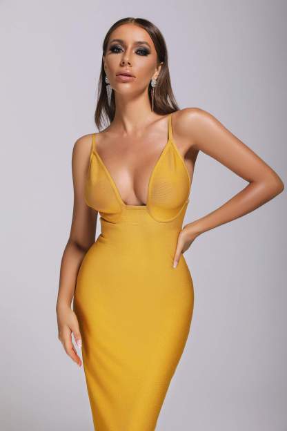 Briny Midi Bandage Dress