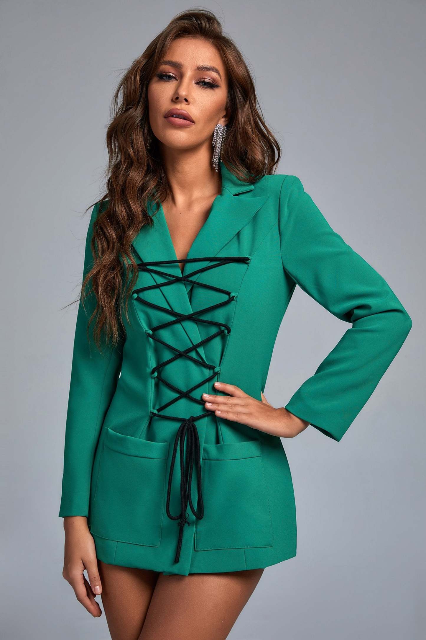 Merni Lace Up Blazer - Bellabarnett
