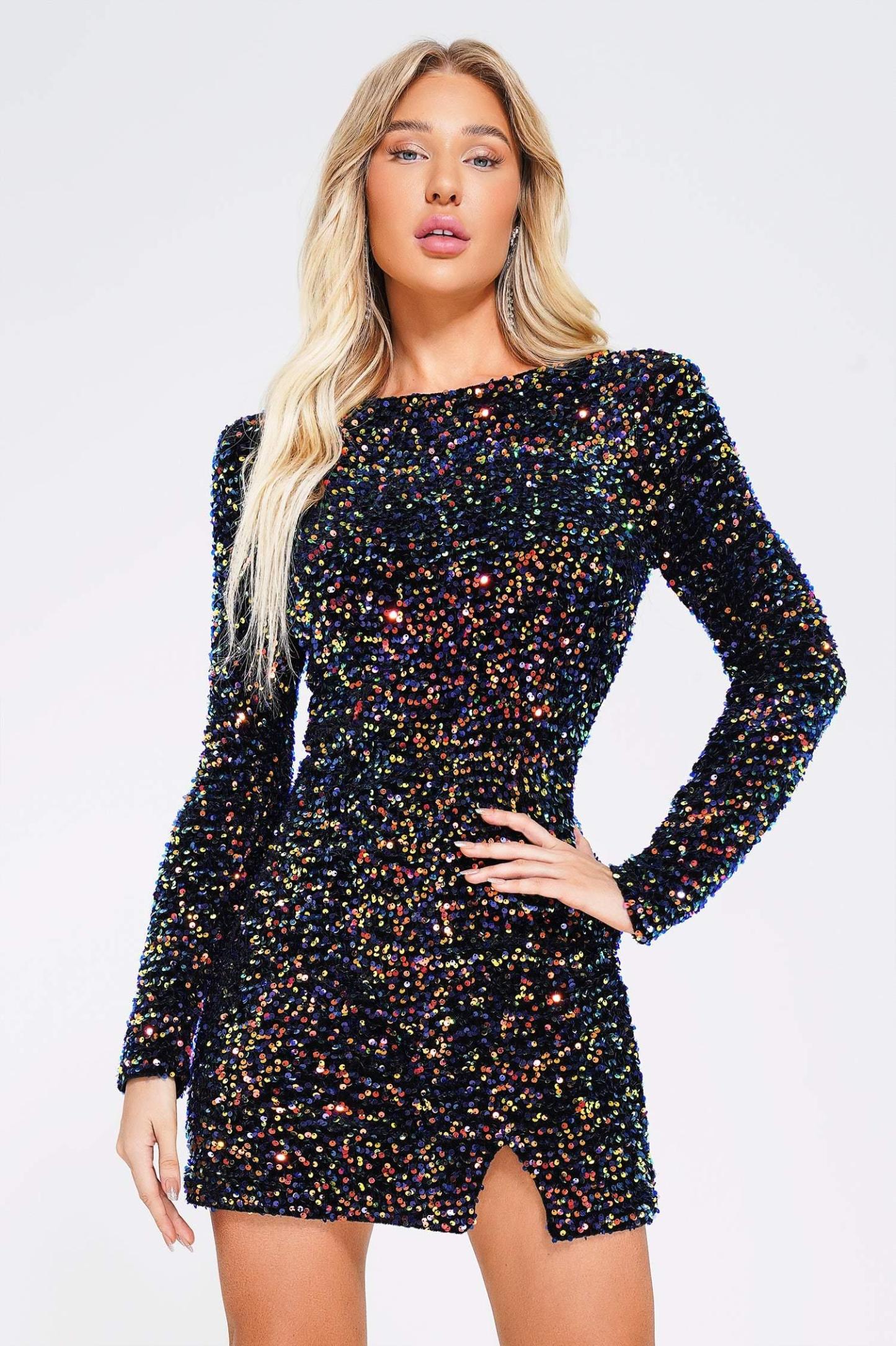 Jaza Mini Sequin Dress - Bellabarnett