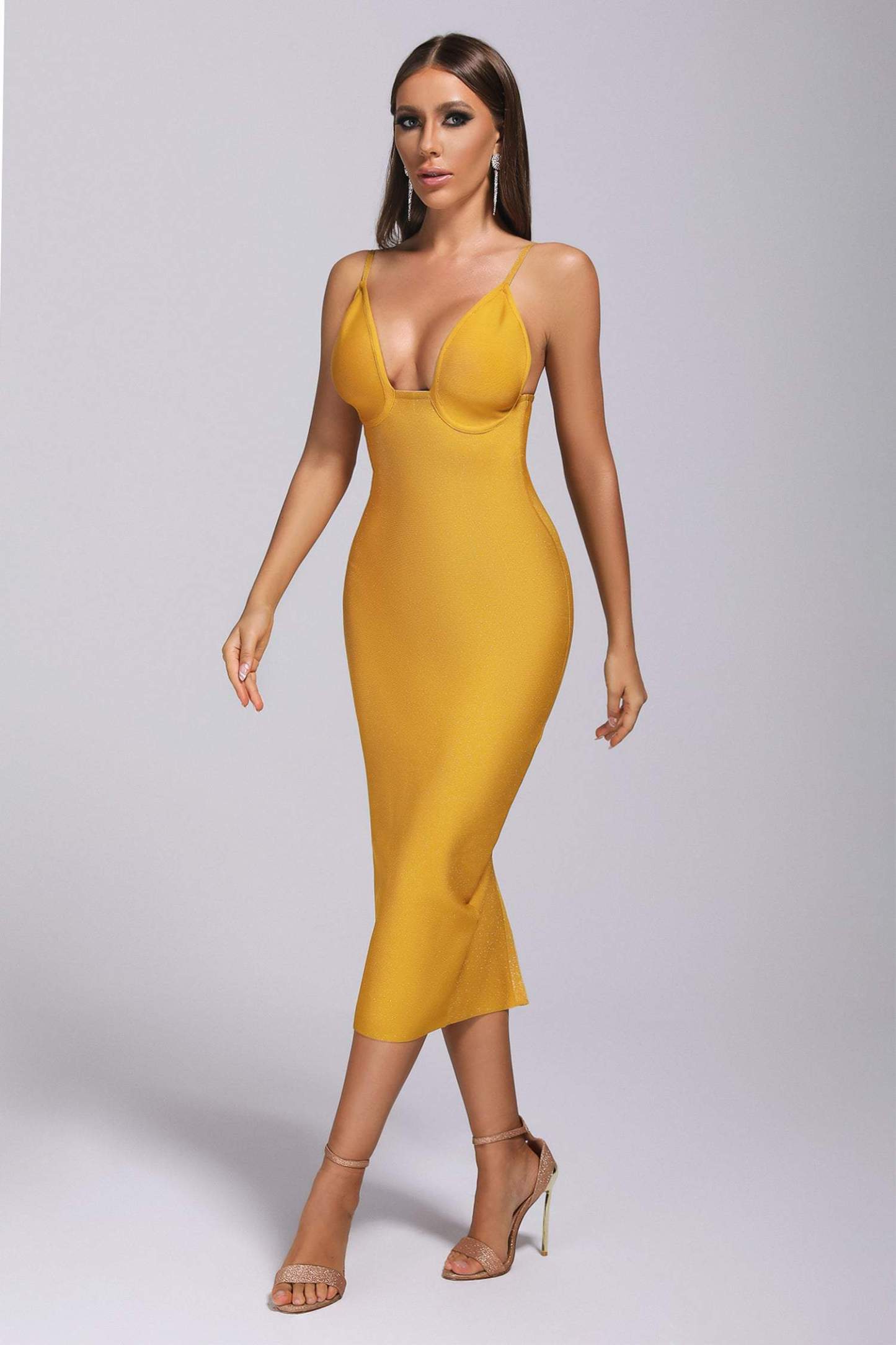 Briny Midi Bandage Dress