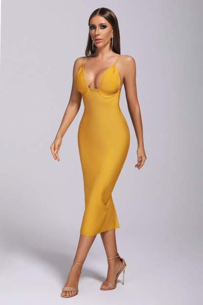Briny Midi Bandage Dress