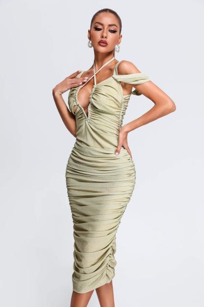 Hope Ruched Midi Dress - Bellabarnett