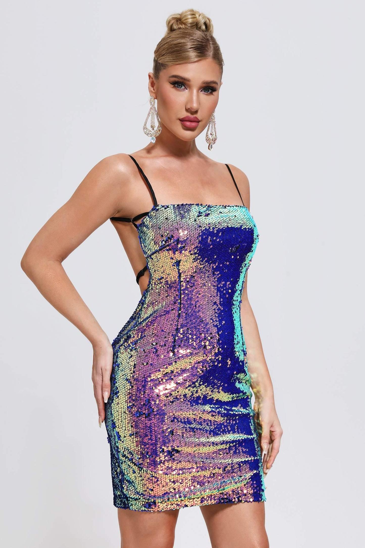 Manik Sequin Mini Dress - Bellabarnett