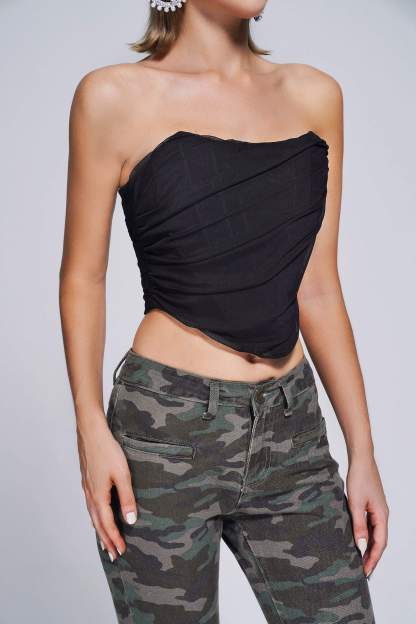 Bermuda Mesh Corset - Black
