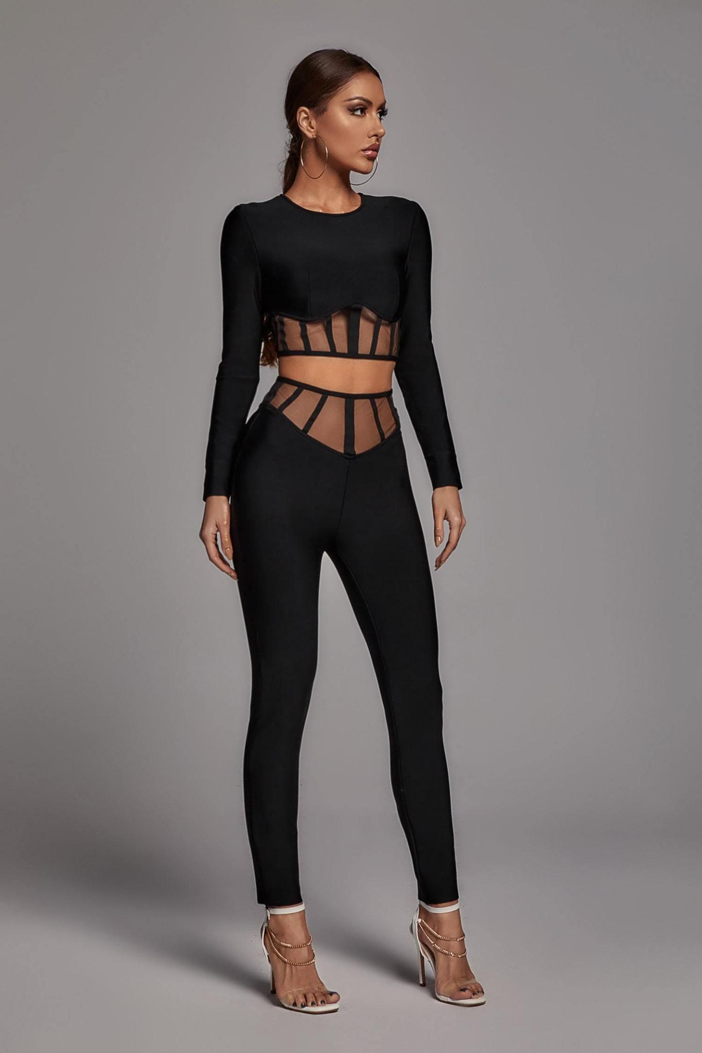 Pam Mesh Set - Black - Bellabarnett