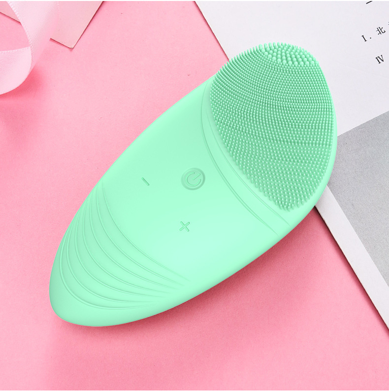 ELECTRIC SILICONE FACIAL CLEANSING BRUSH - RECHARGEABLE SKIN BRIGHTENING DEVICE WITH PORE CLEANSING & BEAUTY CARE