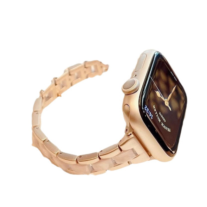 Suitable for applewatchS10, Apple Watch strap s9, metal and resin s8, slim and slender waist 7, high-end and elegant for women