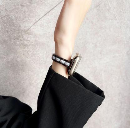Suitable for applewatchS10, Apple Watch strap s9, metal and resin s8, slim and slender waist 7, high-end and elegant for women