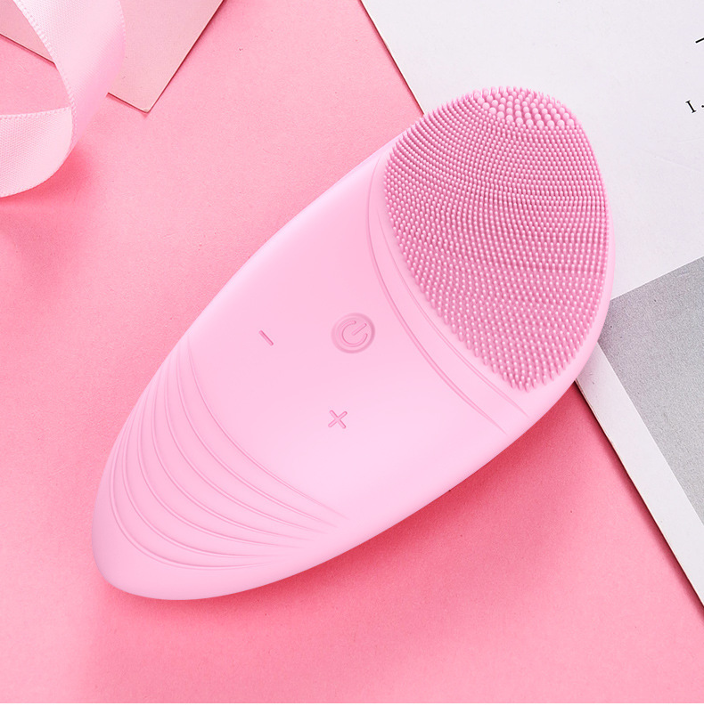 ELECTRIC SILICONE FACIAL CLEANSING BRUSH - RECHARGEABLE SKIN BRIGHTENING DEVICE WITH PORE CLEANSING & BEAUTY CARE