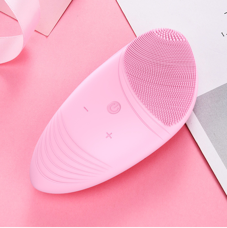 ELECTRIC SILICONE FACIAL CLEANSING BRUSH - RECHARGEABLE SKIN BRIGHTENING DEVICE WITH PORE CLEANSING & BEAUTY CARE