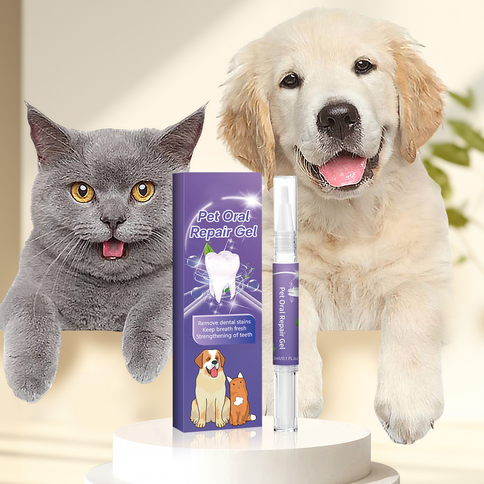 Pet Oral care gel to remove bad breath and tartar Pet Oral care Pet dental care Pet Dental pen ✨