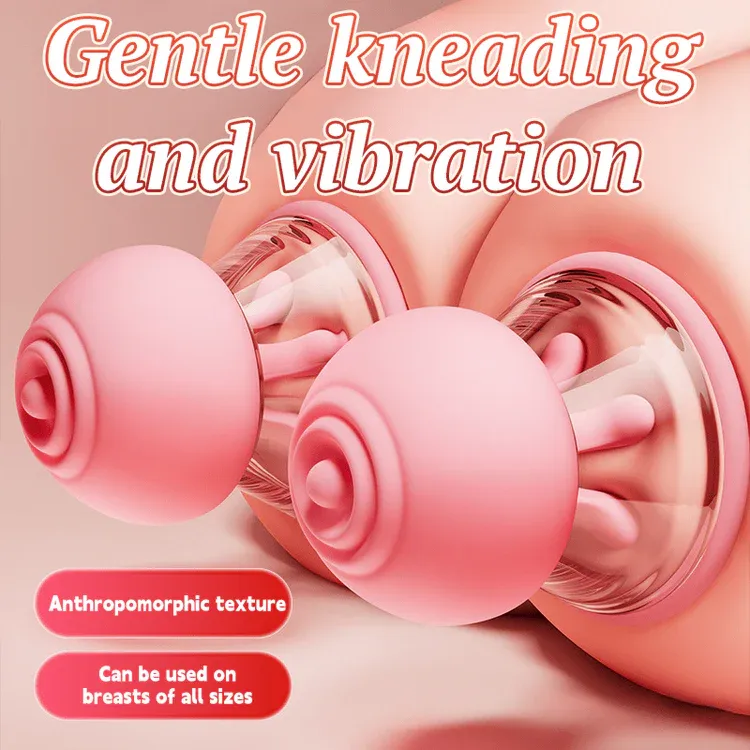 First Kiss 2 in 1 Kneading Nipple Clamps Breast Massager