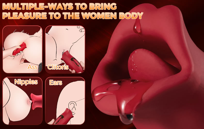 Animisttoy-Rose Muncher 10 Biting & 10 Vibrating Modes Stimulate Nipple Clitoral Women Vibrator