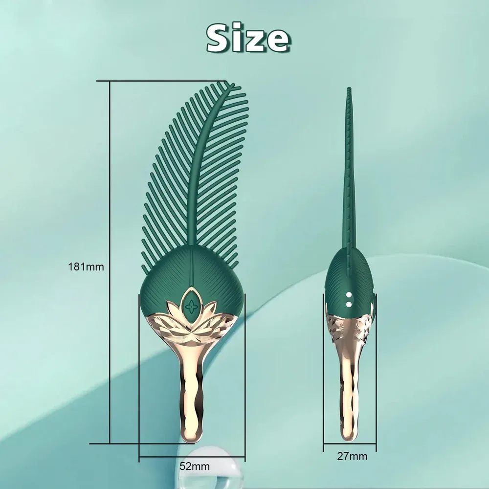 Animisttoy-Peacock Feather - Clitoral Stimulator Body Massager Couple Sex Toy With 10 Modes Vibration