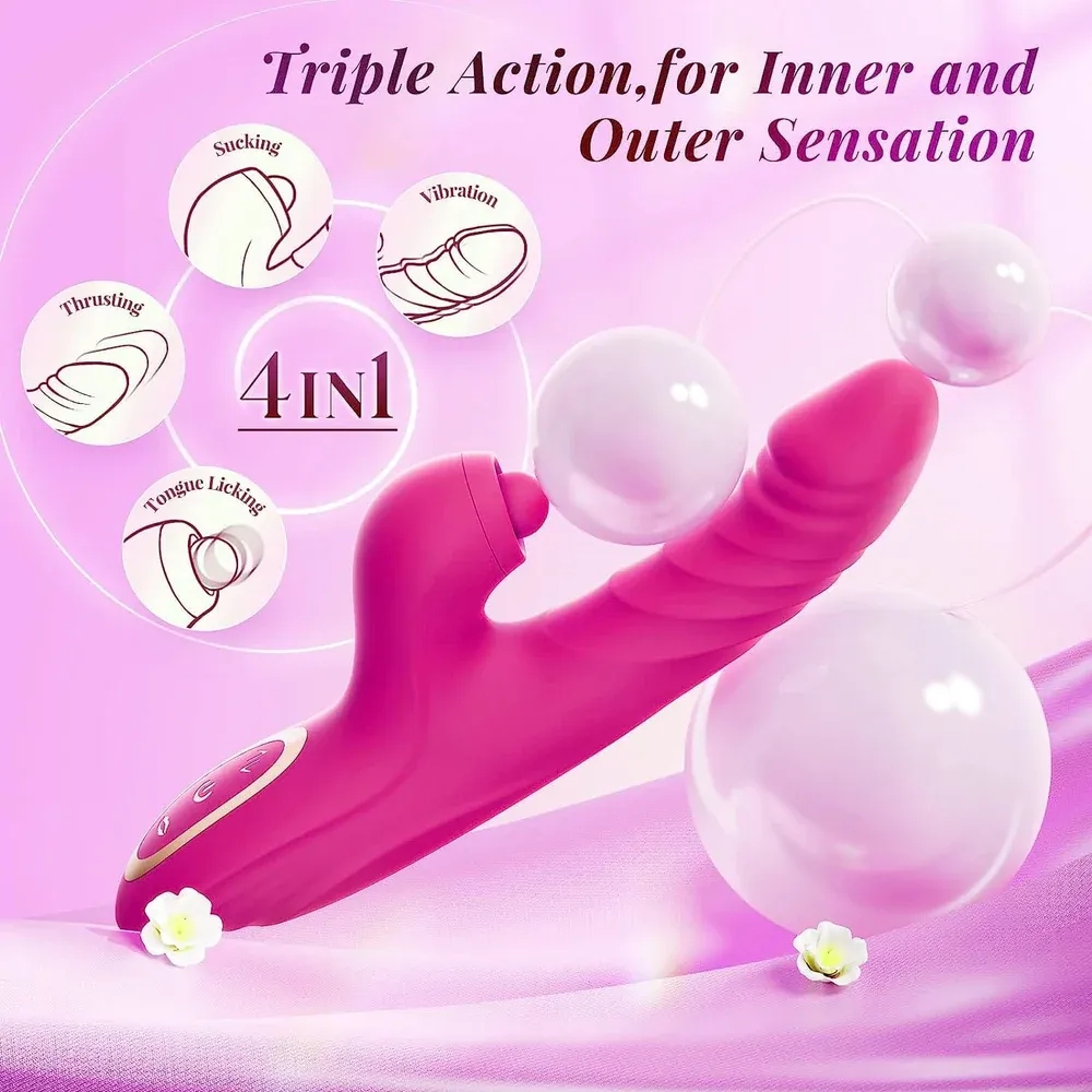Animisttoy-Thrusting Dildo Rabbit Vibrator G-spot Vibrator for Women
