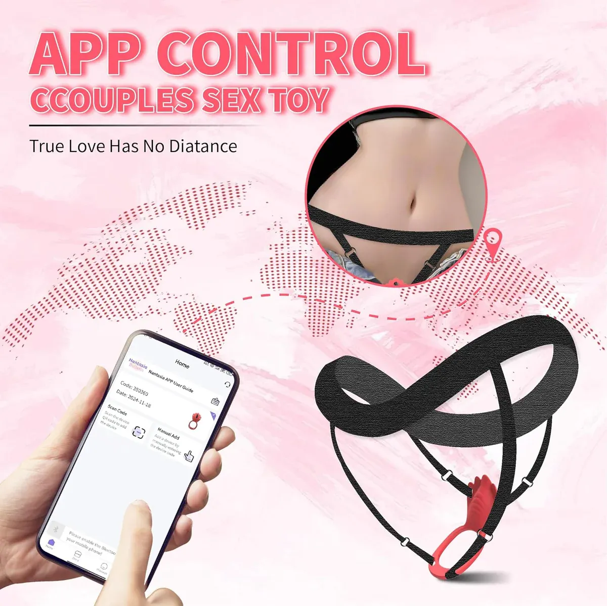 Animisttoy-Wearable Panty Vibrator Vibrating Penis Ring Clitoral Stimulator 9 Vibration Modes