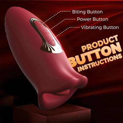 Animisttoy-Rose Muncher 10 Biting & 10 Vibrating Modes Stimulate Nipple Clitoral Women Vibrator