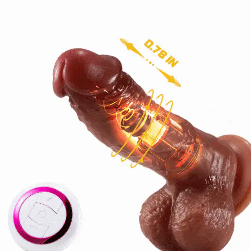 Animisttoy - 10 Vibrating 3 Telescoping Swing Realistic Dildo Vibrator 8.86 Inch