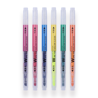 Double-Sided Erasable Highlighter - Set of 6