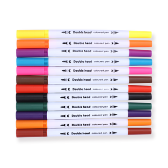 Double-Sided Water-based Brush Pen - 24 Color Set