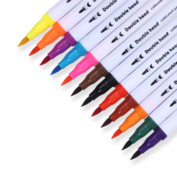 Double-Sided Water-based Brush Pen - 24 Color Set