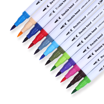 Double-Sided Water-based Brush Pen - 24 Color Set