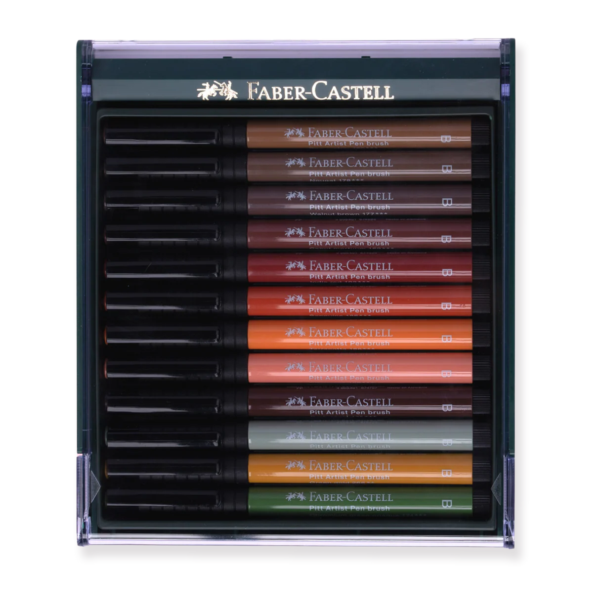 Faber-Castell Pitt Artist Brush Pen - Set of 12 - Earth Tones