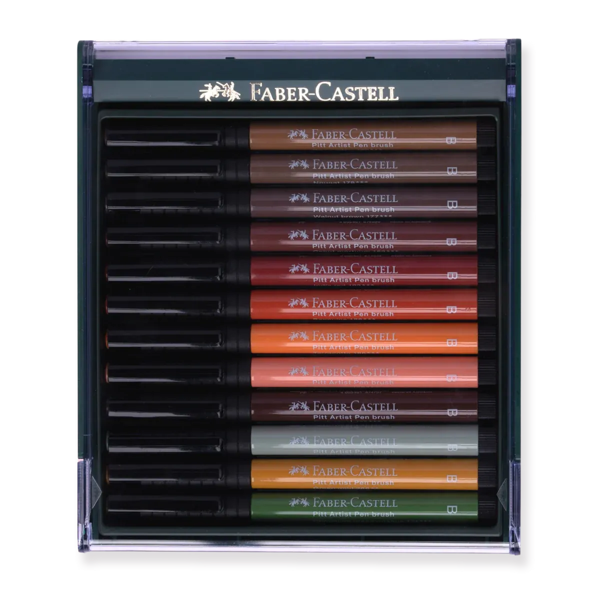 Faber-Castell Pitt Artist Brush Pen - Set of 12 - Earth Tones
