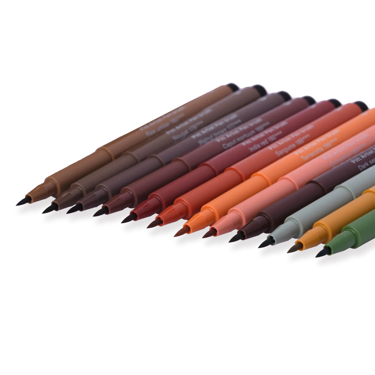 Faber-Castell Pitt Artist Brush Pen - Set of 12 - Earth Tones