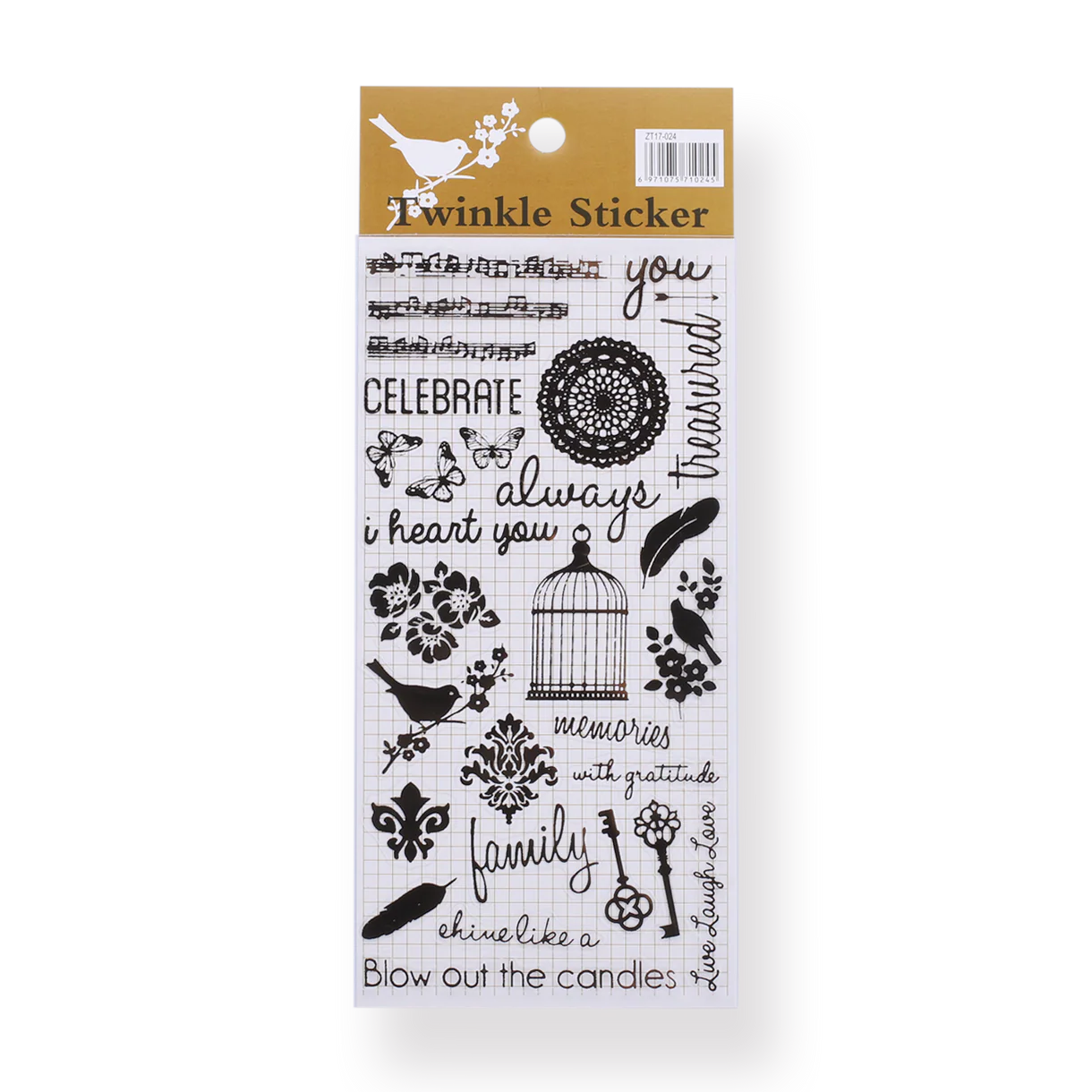 Twinkle Gold Foil Stickers (Set of 4)