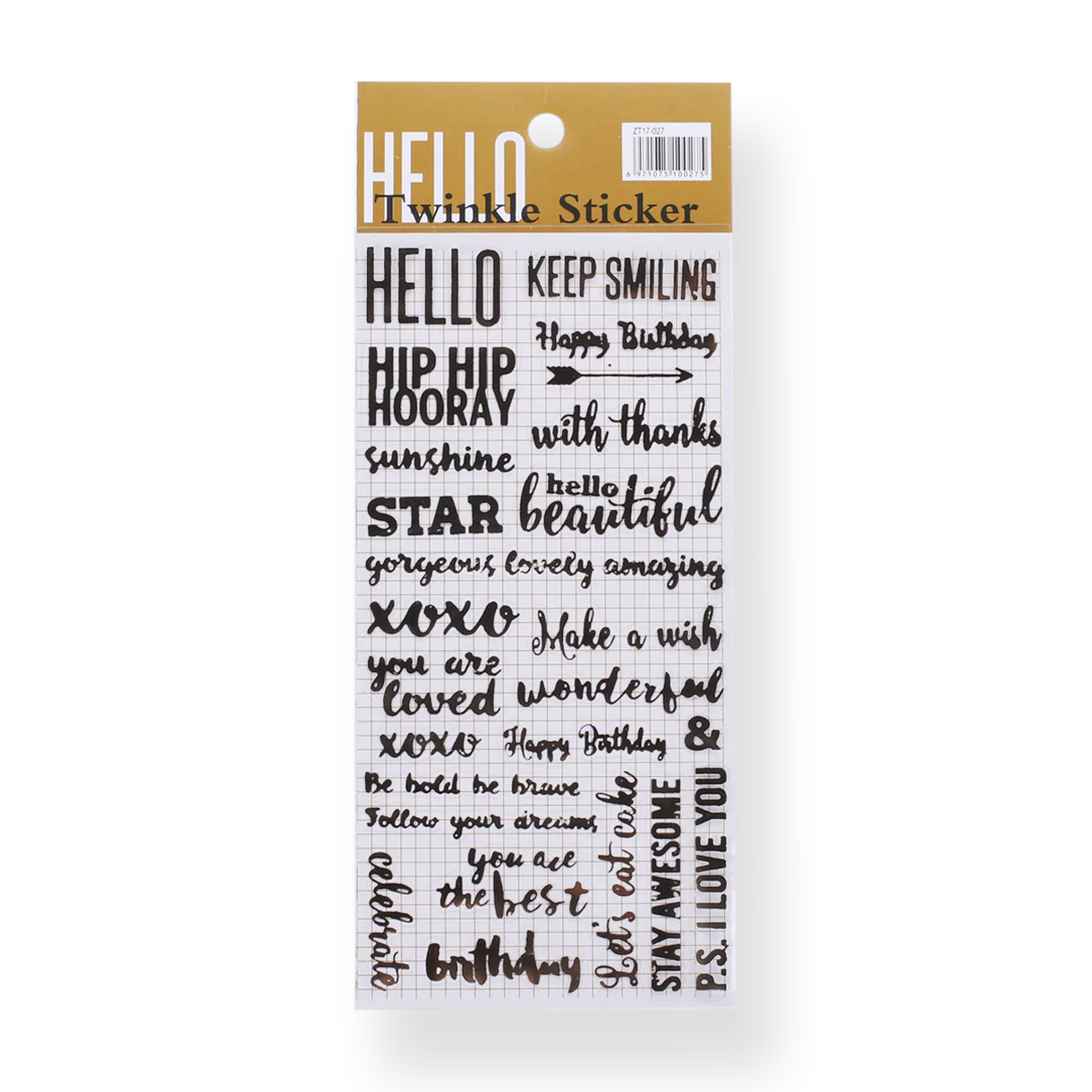 Twinkle Gold Foil Stickers (Set of 4)