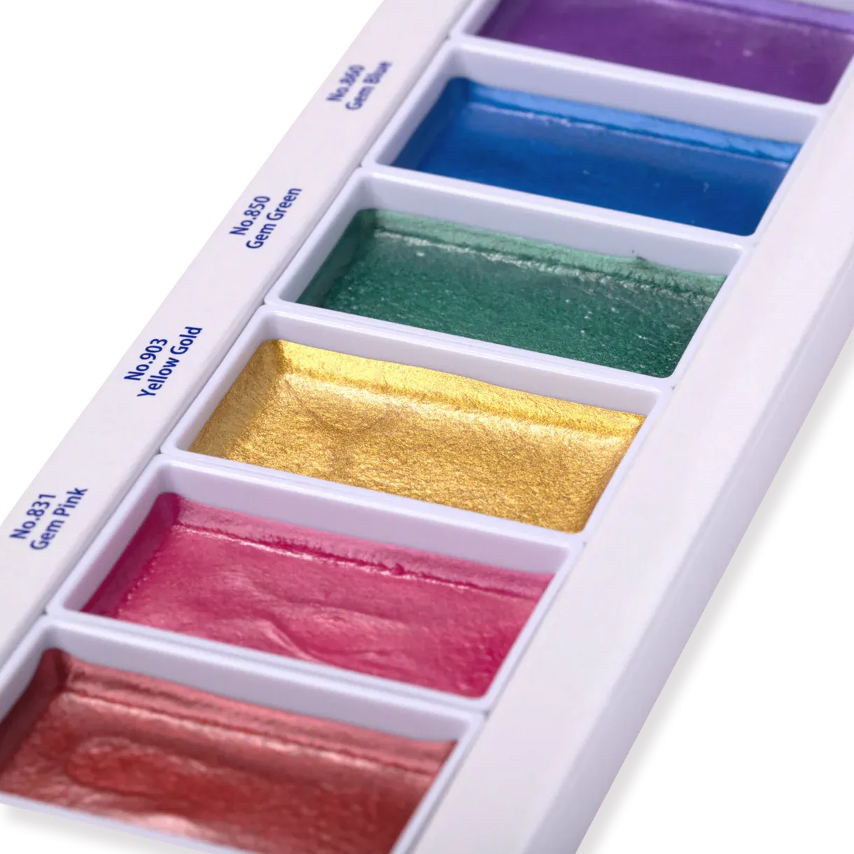 Kuretake Gansai Tambi Watercolor Palette - Gem Colors - 6 Color Set