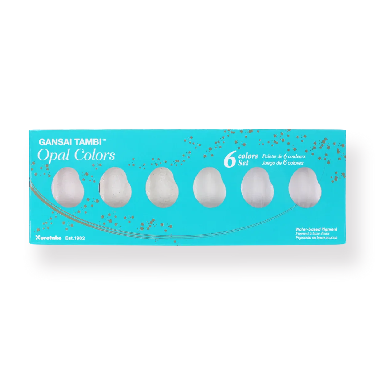 Kuretake Gansai Tambi Watercolor Palette - Opal Colors - 6 Color Set