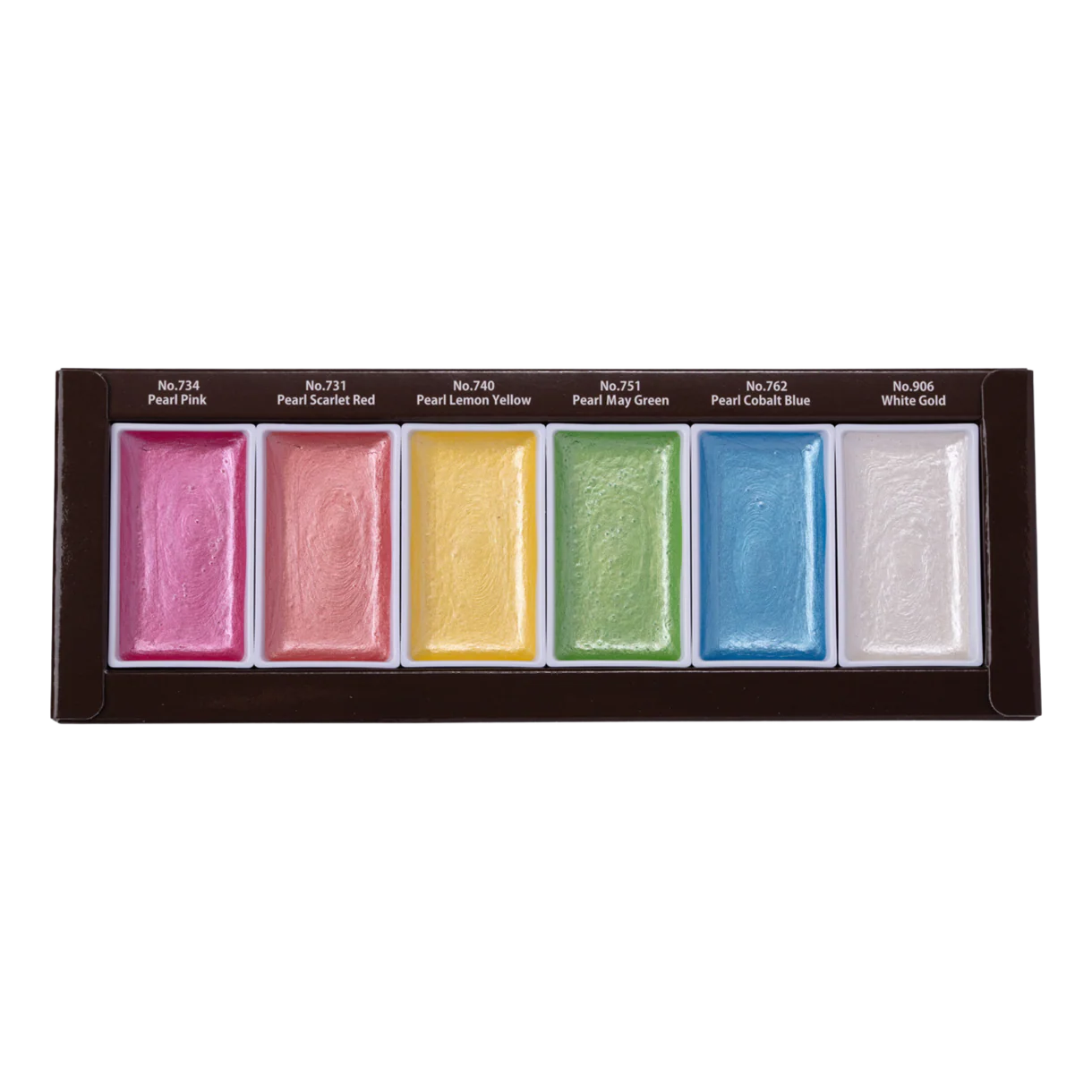 Kuretake Gansai Tambi Watercolor Palette - Pearl Colors - 6 Color Set