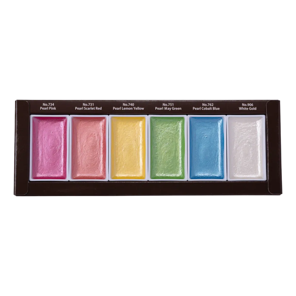 Kuretake Gansai Tambi Watercolor Palette - Pearl Colors - 6 Color Set