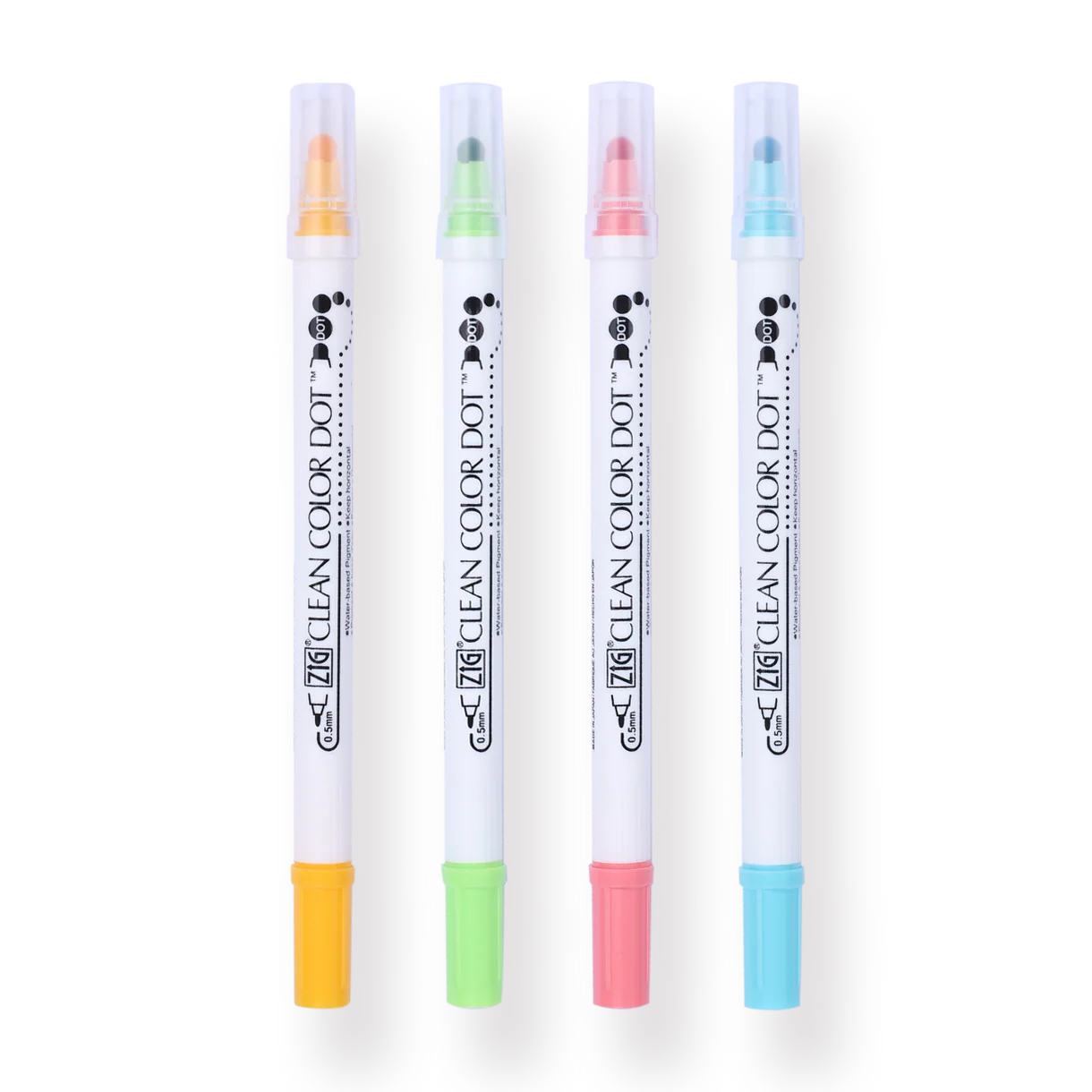 Kuretake ZIG Clean Color Dot Double-Sided Marker - 4 Color Set