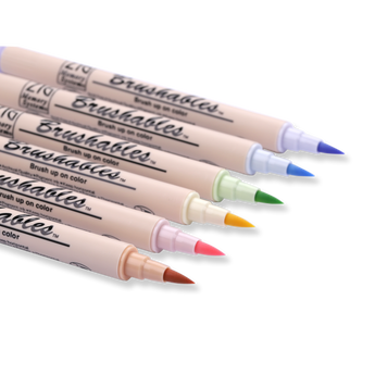  Kuretake ZIG Brushables Brush Pen - 6 Color Pastel Set