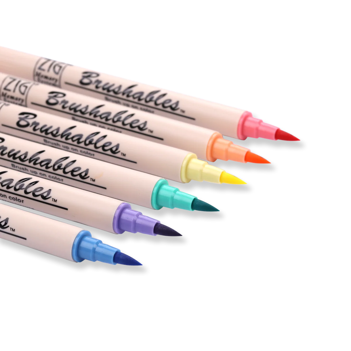 Kuretake ZIG Brushables Brush Pen - 6 Color Vivid Set