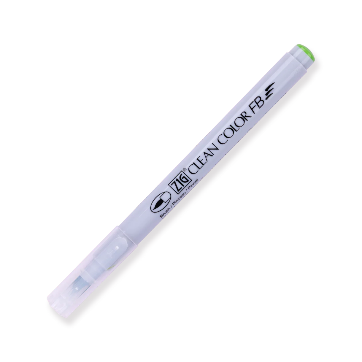 Kuretake ZIG Clean Color FB Felt Tip Brush  Pen - 12 Color Set - Bright and Deep