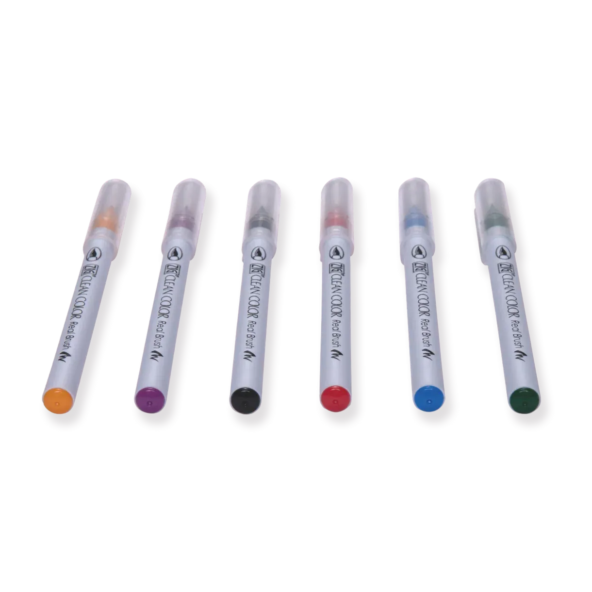 Kuretake ZIG Clean Color Real Brush  Pen - 6 Color Set