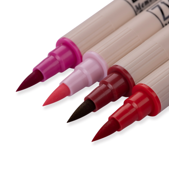 Kuretake Zig Brushables Brush  Pen - 4 Colors  Set