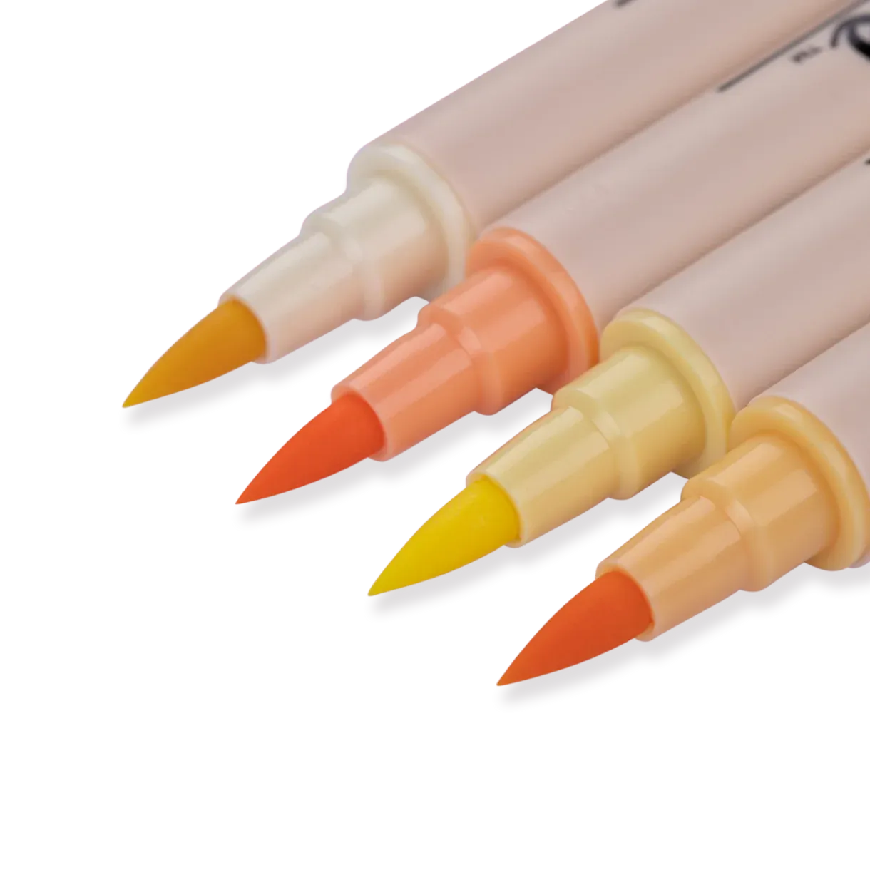 Kuretake Zig Brushables Brush  Pen - 4 Colors Yellow Set