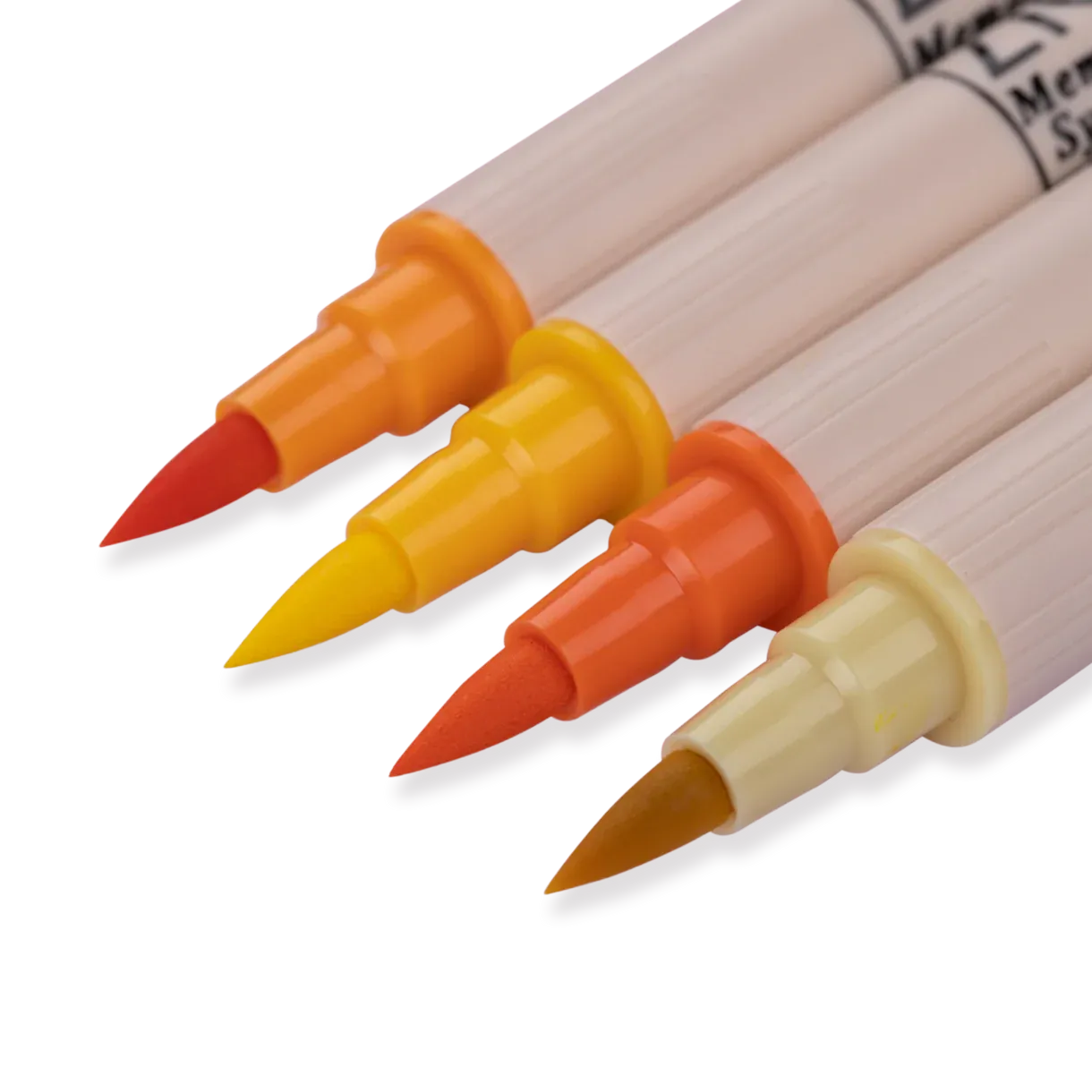 Kuretake Zig Brushables Brush  Pen - 4 Colors Yellow Set