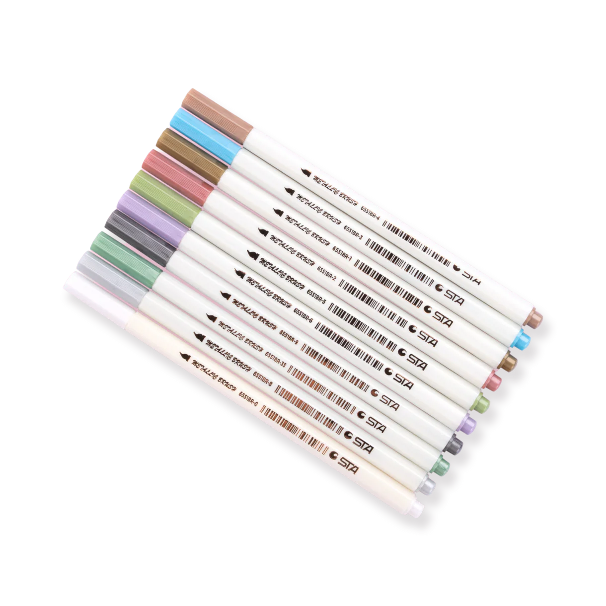 Metallic Calligraphy Brush Pen (Set of 10)