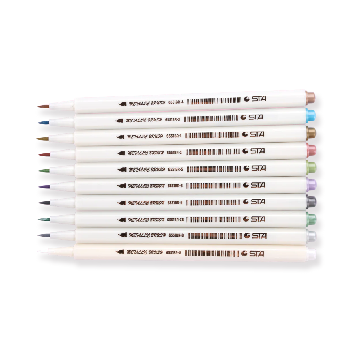 Metallic Calligraphy Brush Pen (Set of 10)